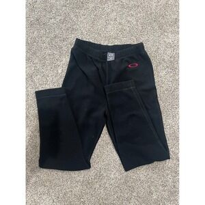 Oakley Software Vintage Fleece Sweatpants Mens XL Black Red Logo Made in Canada